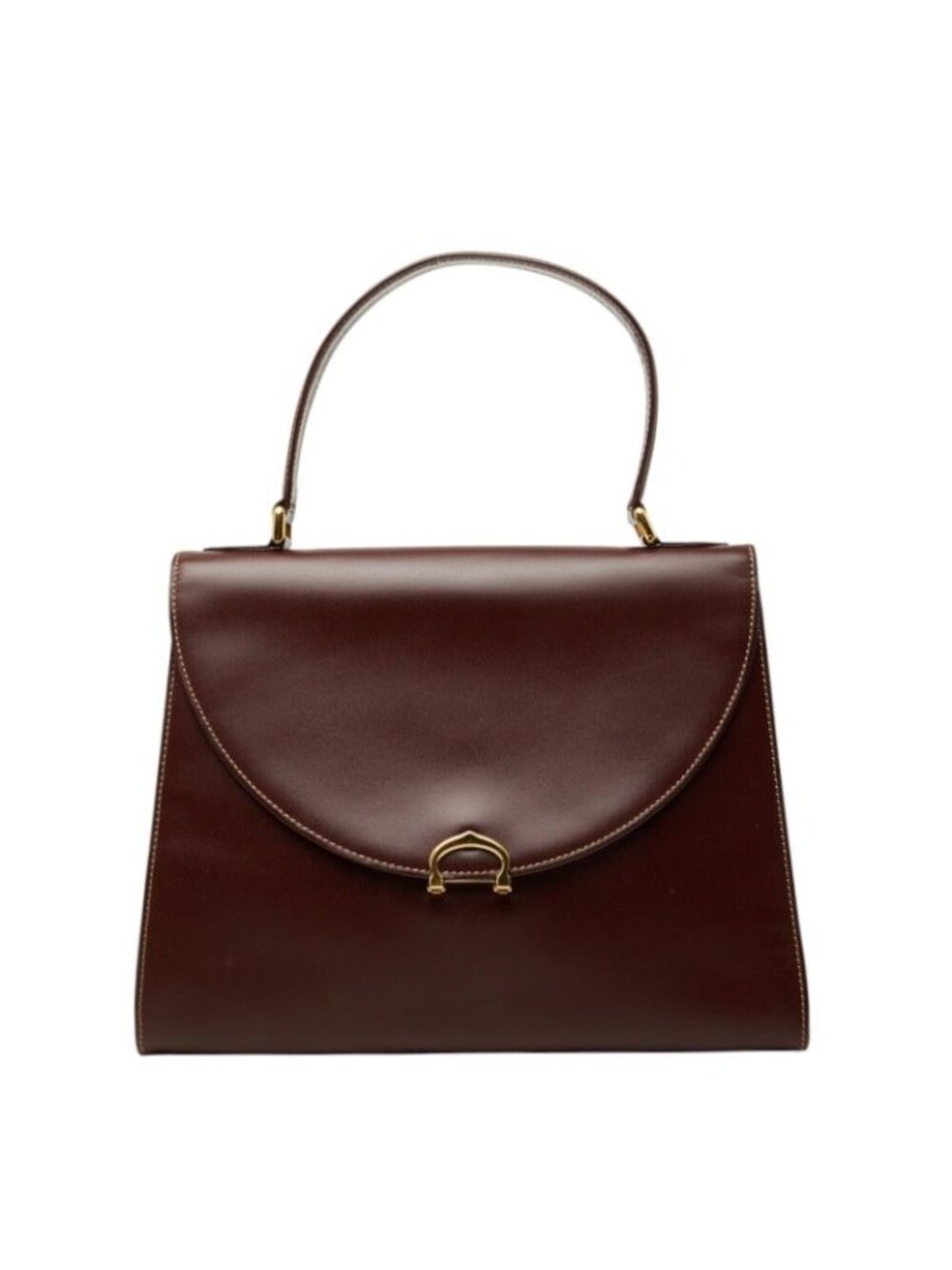 Cartier Must Line Handbag Wine Red Leather